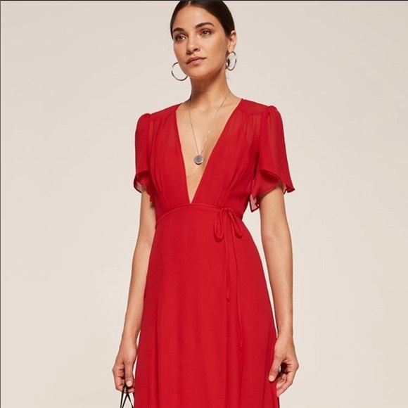 NWOT Reformation Frances Red Dress Size XS - Picture 2 of 7